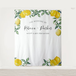 Lemons WEDDING Backdrop Fotocabine Wandkleed