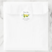  Lemons Wedding Bedankt Ronde Sticker (Tas)