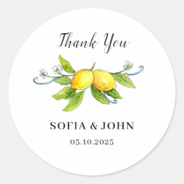 Lemons Wedding Bedankt Ronde Sticker