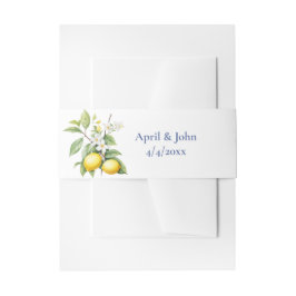 Lemons Wedding Invitation Belly Band Uitnodigingen Wikkel