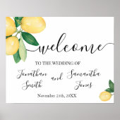 Lemons Wedding Welkomstbord poster (Voorkant)