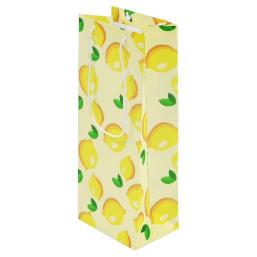 Lemons Wijn of Gift Bag Wijn Cadeautas (Voorkant Gekanteld)