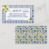 Lemons Wine Raffle Ticket Card Vrijgezellenfeest (Voorkant / Achterkant)