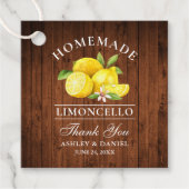 Lemons Wood Limoncello Bedankt Square Bedankjes Labels (Voorkant)
