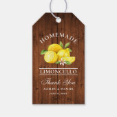 Lemons Wood Limoncello Bruiloft Bedankt Cadeaulabel (Voorkant)