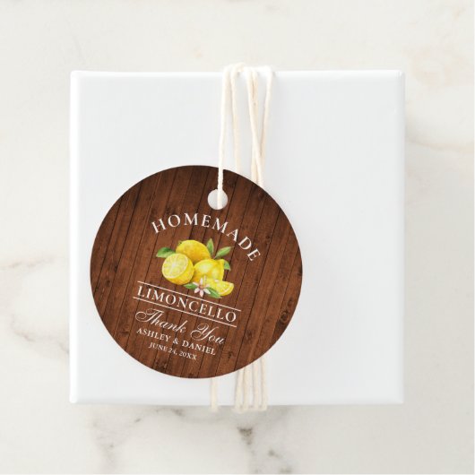 Lemons Wood Limoncello Dank u Labels (In situ)