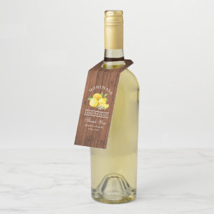 Lemons Wood Limoncello Hartelijk dank Flessenhanger