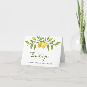 Lemons Wreath & Greenery Waterverf Bedankkaart