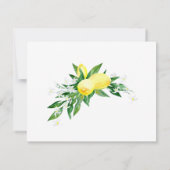 Lemons Wreath Photo Wedding Save the Date Kaart (Achterkant)