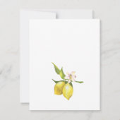 Lemons Wreath Photo Wedding Save the Date Kaart (Achterkant)