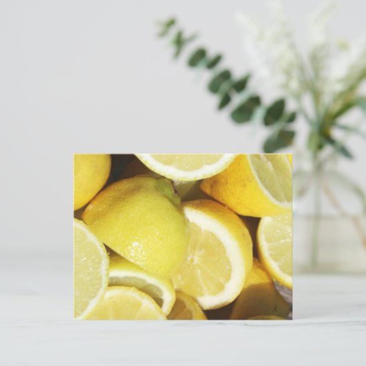 Lemons Yellow Briefkaart (Staand voorkant)
