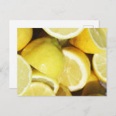 Lemons Yellow Briefkaart (Voorkant / Achterkant)