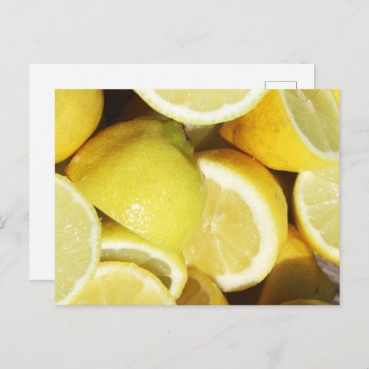 Lemons Yellow Briefkaart (Voorkant / Achterkant)