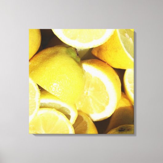 Lemons Yellow Canvas Afdruk (Voorkant)