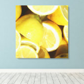 Lemons Yellow Canvas Afdruk (Insitu (Houten vloer))