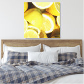 Lemons Yellow Canvas Afdruk (Insitu (Slaapkamer))