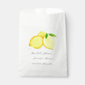 Lemons Yellow Fruit Citrus Waterverf Weddenschap Bedankzakje (Voorkant)