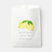 Lemons Yellow Fruit Citrus Waterverf Weddenschap Bedankzakje (Voorkant)