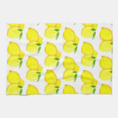 Lemons Yellow Fruit Pattern Waterverf Summer Theedoek (Horizontaal)