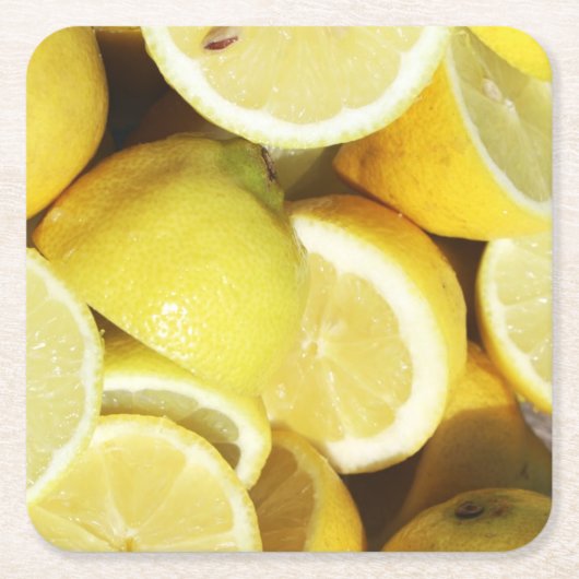 Lemons Yellow Kartonnen Onderzetters (Voorkant)