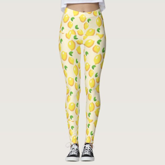 Lemons Yellow Leggings (Voorkant)