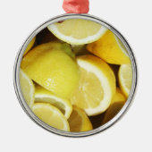 Lemons Yellow Metalen Ornament (Voorkant)
