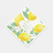 Lemons yellow monogram name script servet (Hoek)