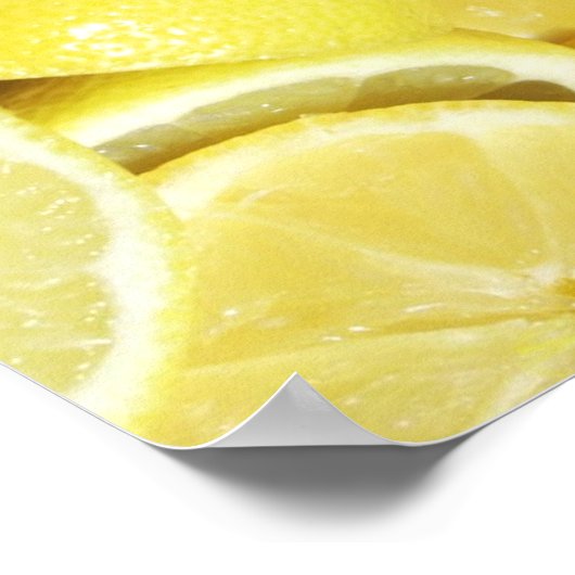 Lemons Yellow Poster (Hoek)