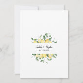 Lemons Yellow Summer Fruit Garden Weddenschap Kaart (Achterkant)