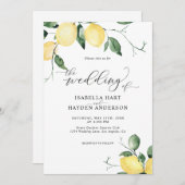 Lemons Yellow Summer Fruit Garden Weddenschap Kaart (Voorkant / Achterkant)