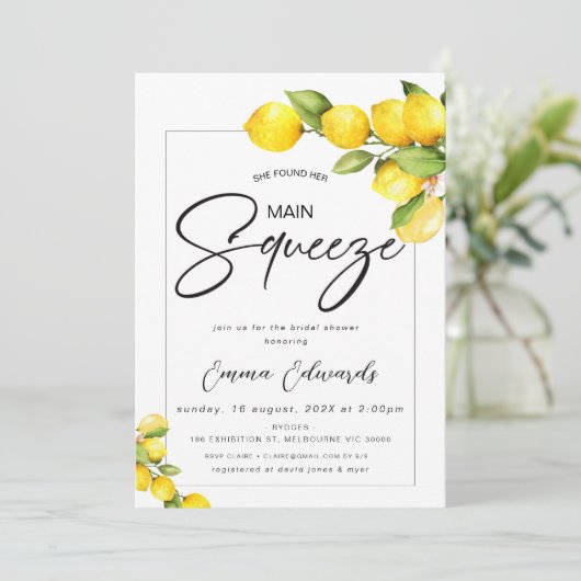 Lemons ze vond haar Vrijgezellenfeest op het eerst Kaart (Staand voorkant)