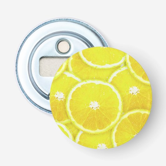 Lemonsegmenten Button Flesopener (Voorkant)