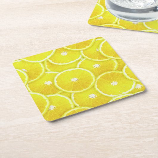 Lemonsegmenten Kartonnen Onderzetters (Schuin)