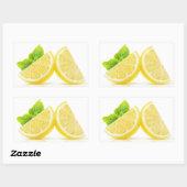 Lemonsegmenten Rechthoekige Sticker (Vel)