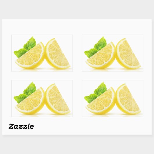 Lemonsegmenten Rechthoekige Sticker (Vel)