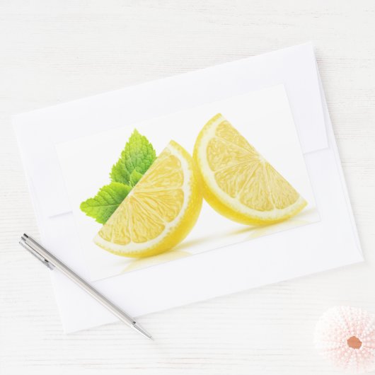Lemonsegmenten Rechthoekige Sticker (Envelop)