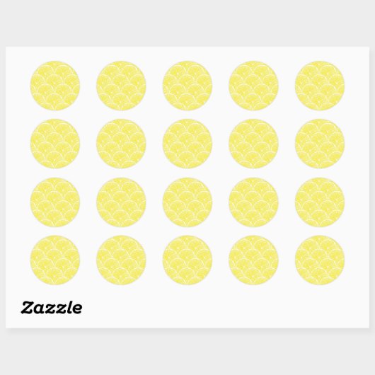 Lemonsegmenten Ronde Sticker (Vel)
