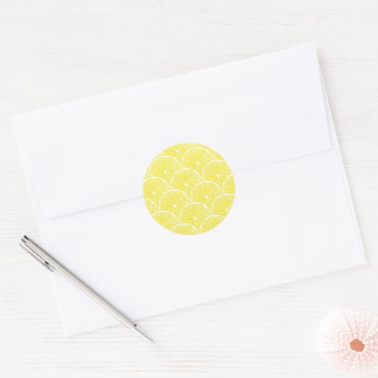 Lemonsegmenten Ronde Sticker (Envelop)
