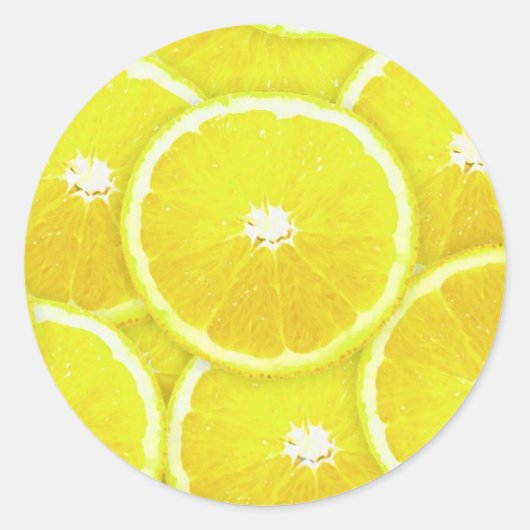 Lemonsegmenten Ronde Sticker (Voorkant)