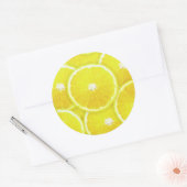 Lemonsegmenten Ronde Sticker (Envelop)