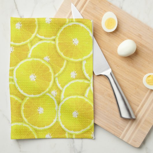 Lemonsegmenten Theedoek (Quarter Fold)