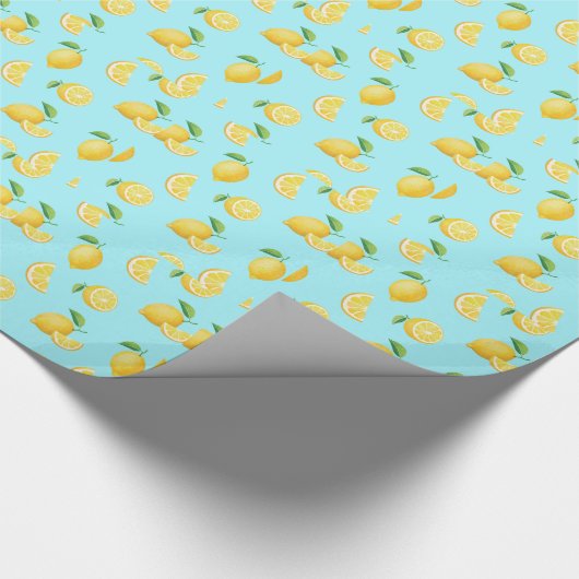 LemonsLightBlue Cadeaupapier (Hoek)