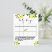 Lemontak en blauw mozaïekbingo baby shower (Staand voorkant)