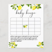 Lemontak en blauw mozaïekbingo baby shower (Voorkant)