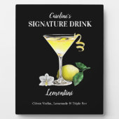 Lemontini Lemon Martini Custom Bar Sign Fotoplaat (Voorkant)