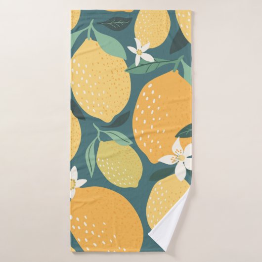 Lemonvruchten naadloos patroon badhanddoek (Badhanddoek)