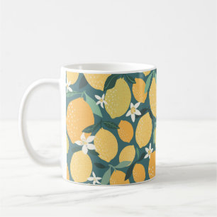 Lemonvruchten naadloos patroon koffiemok