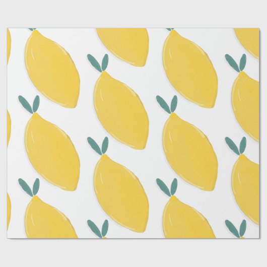 Lemonvruchtpatroon Cadeaupapier (Vlak)