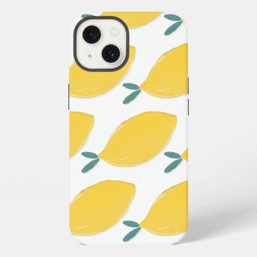 Lemonvruchtpatroon iPhone Hoesje (Achterkant)