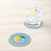 Lemony Blue AI kunst Kartonnen Onderzetters (Insitu)